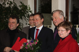 von links: Lutz-Werner Hamann, Erich Dannhäuser, Erwin Unfried, Günther Steinbauer und Ullrike Knoch