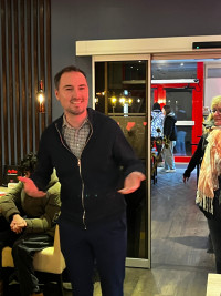 Landratskandidat David Geitner bei seiner Begrüßung