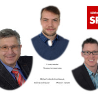 Der neue Ortsvereinsvorsitzende Thomas Jennemann und die Stellvertreter Erich Dannhäuser und Michael Deinzer