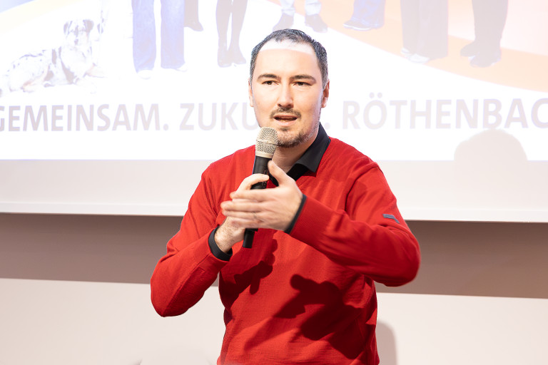 Landratskandidat David Geitner bei seiner Rede am Neujahrsempfang